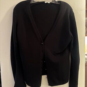 Black V-Neck Button Cardigan Sweater - Women